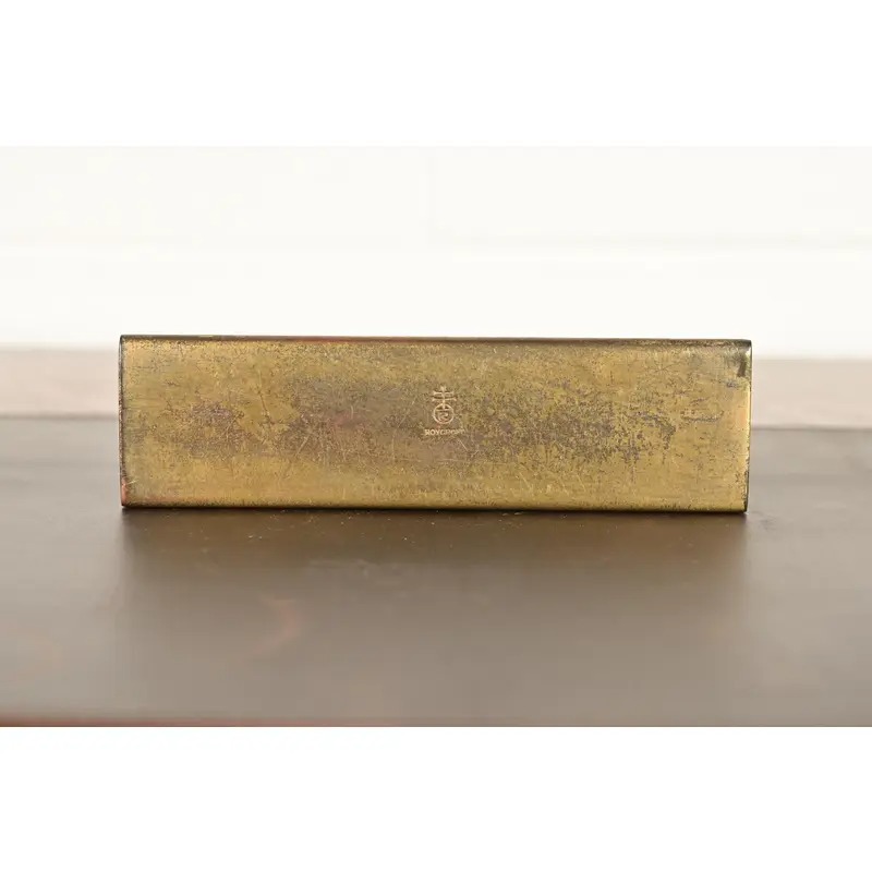 Roycroft Arts & Crafts Brass Finished Hammered Copper Letter Rack - Image 8