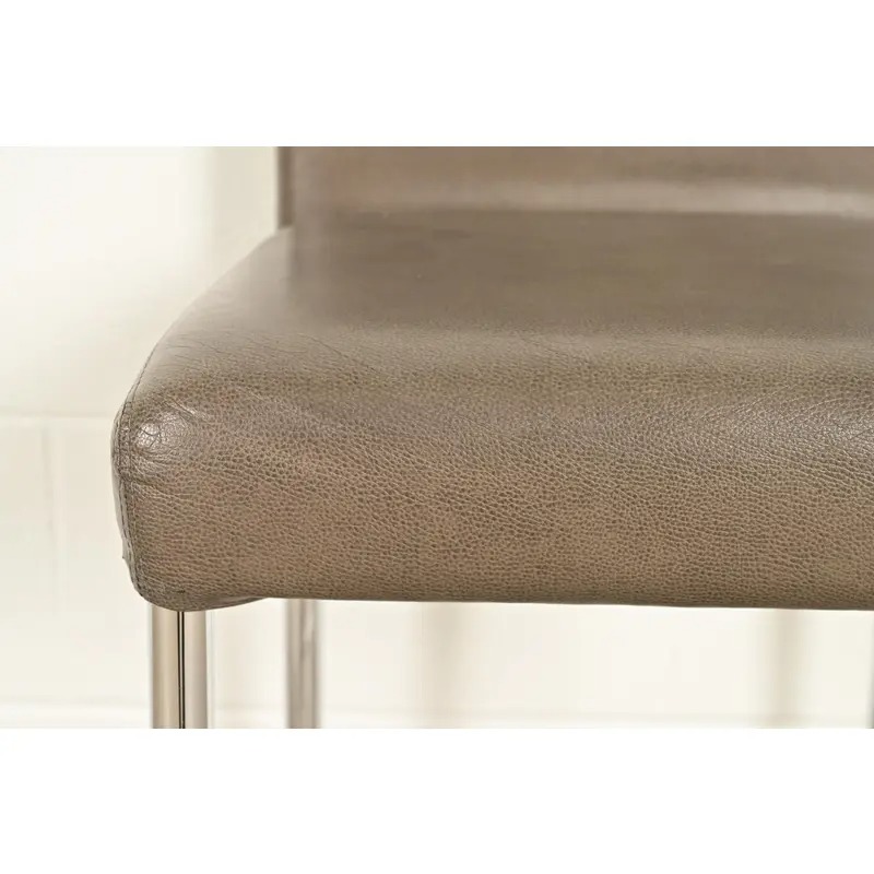 Steelcase Coalesse Modern Leather and Chrome Bar Stool - Image 8