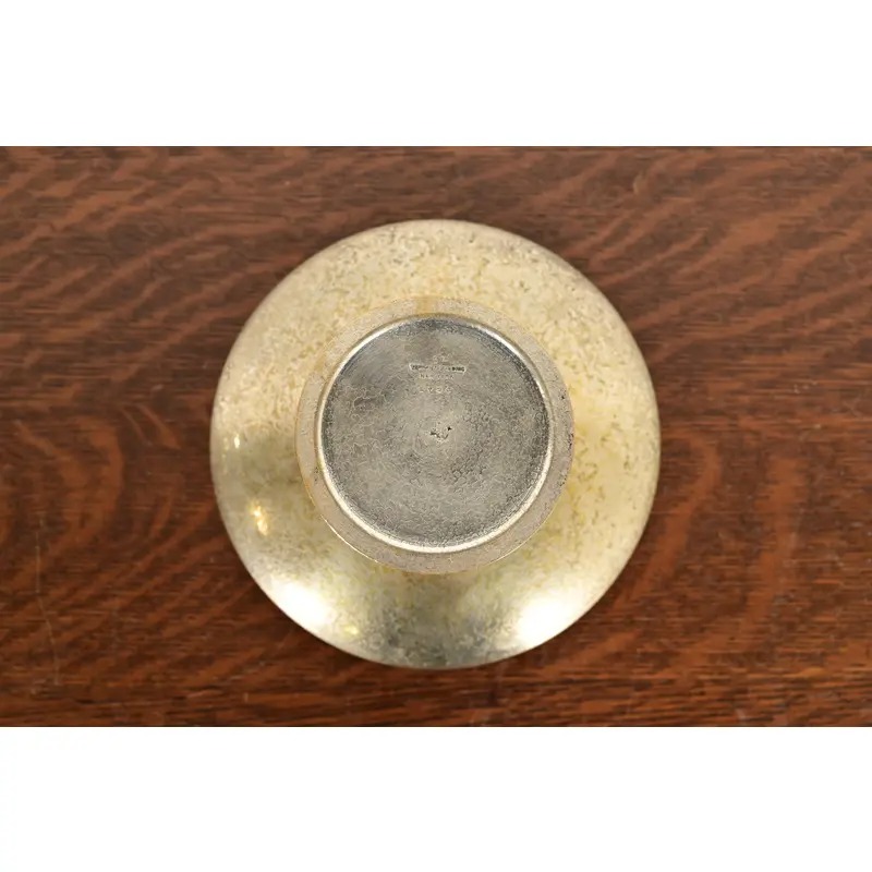 Tiffany Studios New York Bronze Doré Pedestal Bowl or Compote Dish With Greek Key Design - Image 8