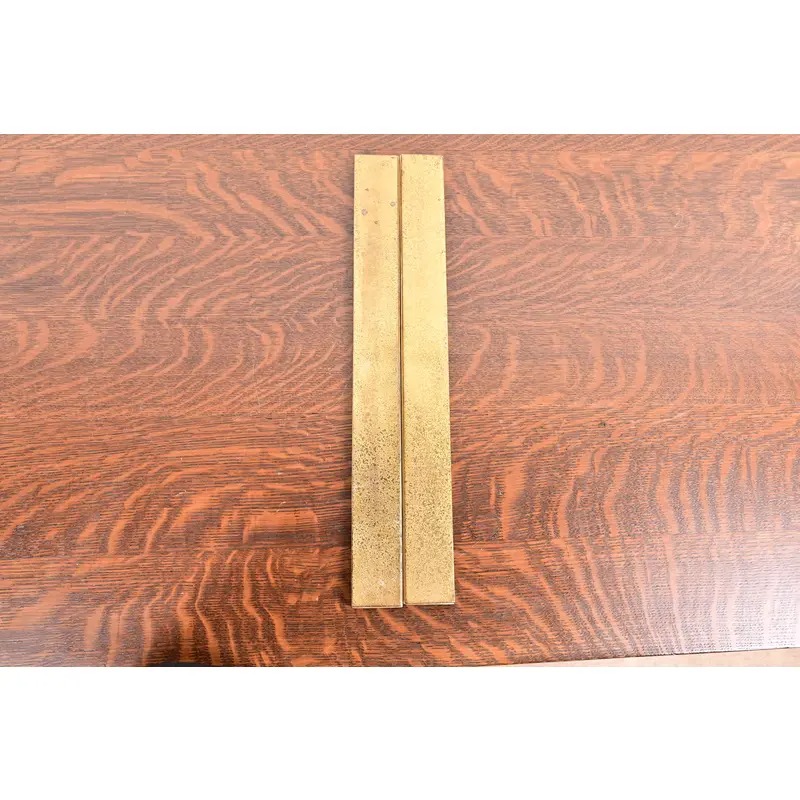 Tiffany Studios New York Zodiac Bronze Doré Blotter Ends With Leather Desk Blotter - Image 8