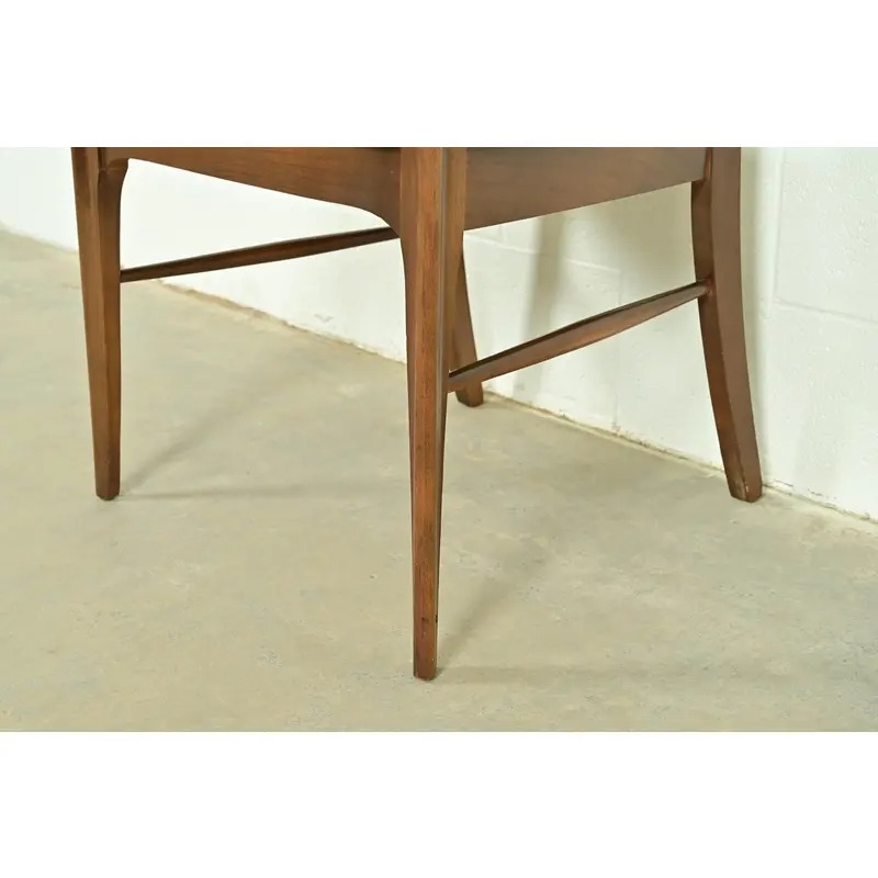 Broyhill Brasilia Mid-Century Modern Sculpted Walnut Armchairs, Pair - Image 9
