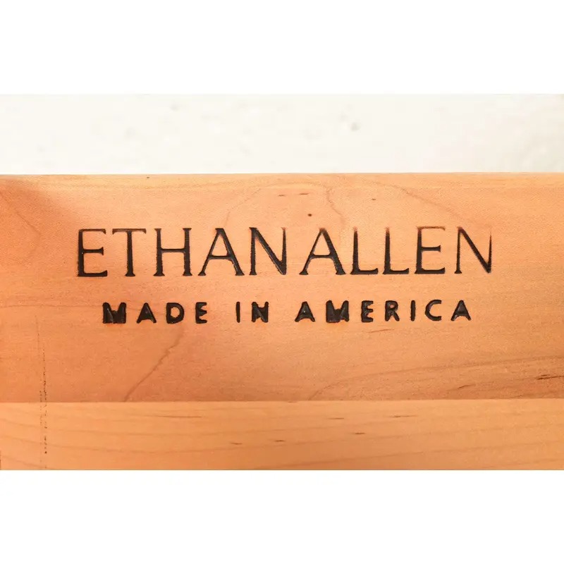 Ethan Allen British Colonial Carved Maple Sideboard Credenza or Bar Cabinet - Image 9