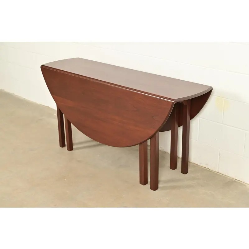 Kittinger Georgian Mahogany Gate Leg Drop Leaf Dining Table or Breakfast Table, Newly Refinished - Image 9