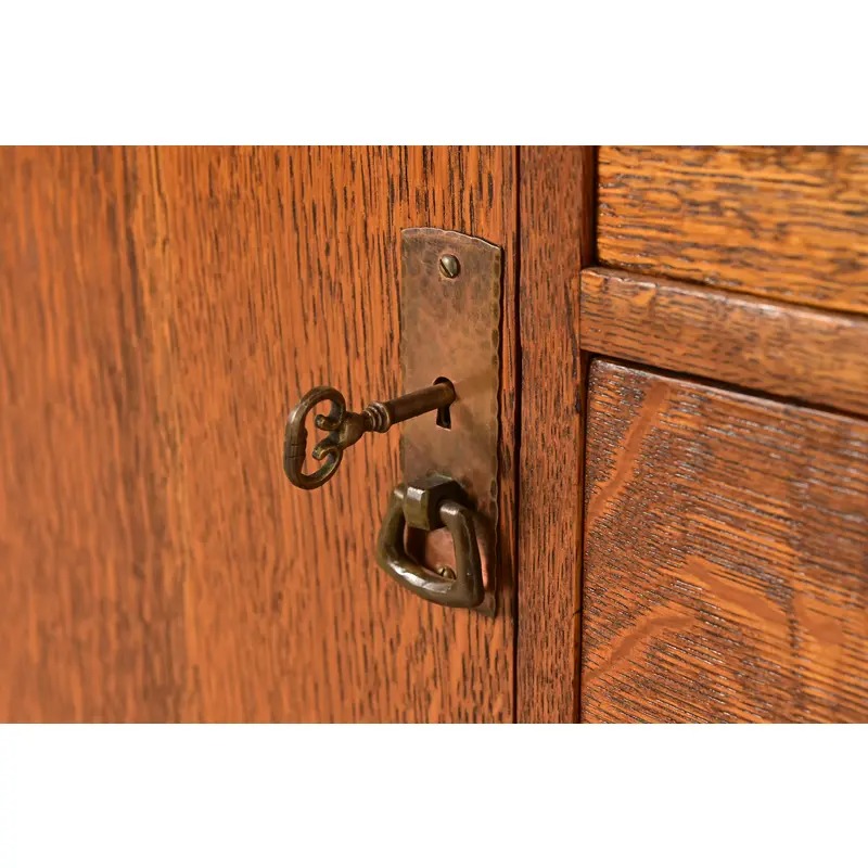 L. & J. G. Stickley Antique Mission Oak Arts & Crafts Sideboard or Bar Cabinet, Circa 1910 - Image 9