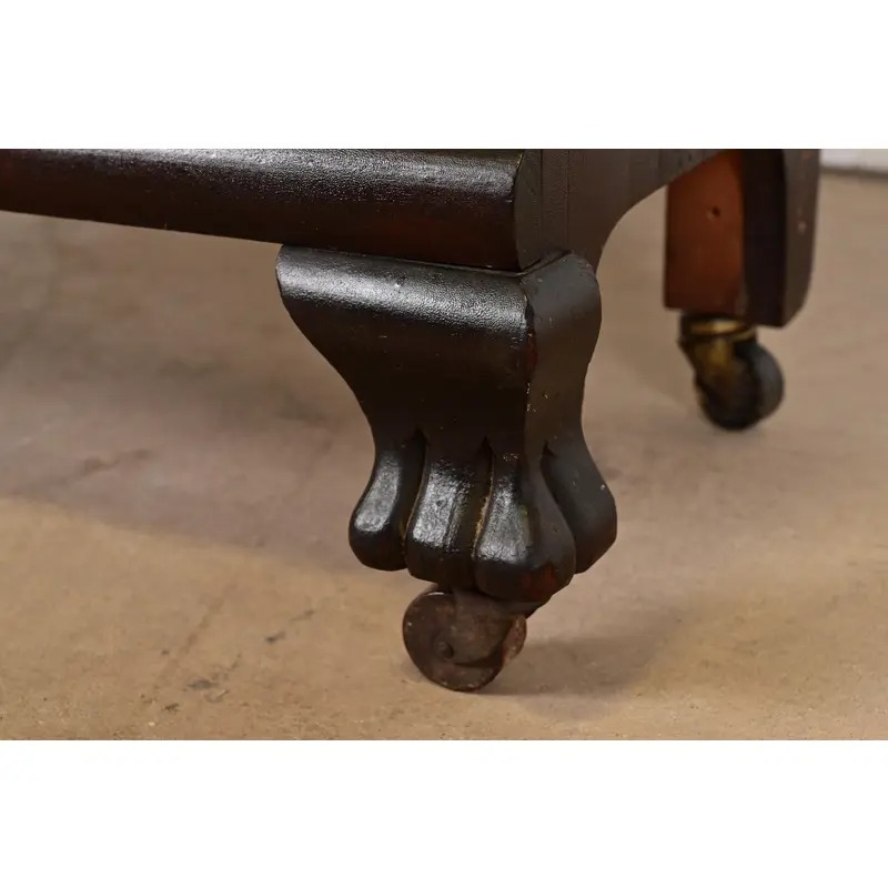 R. J. Horner Style American Empire Carved Mahogany Bookcase With Lion Heads, Circa 1890s - Image 9