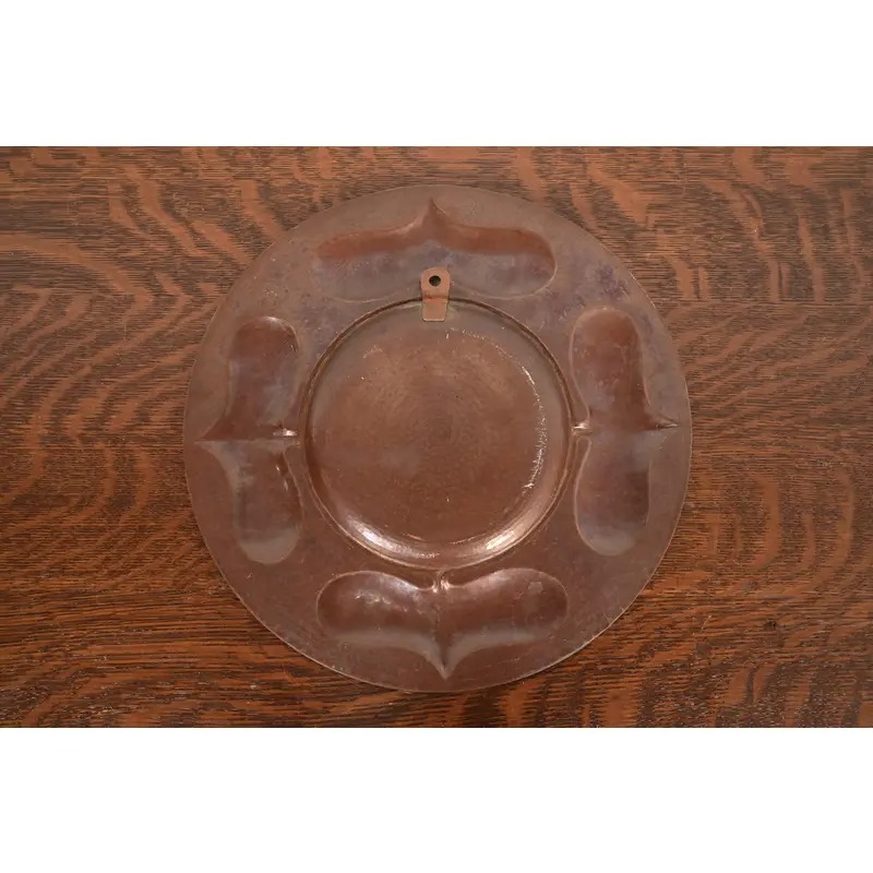 Ramon Ramirez Arts & Crafts Hammered Copper Charger Plate or Tray - Image 9