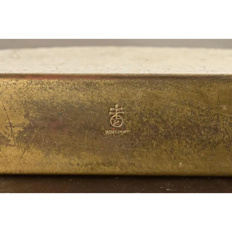 Roycroft Arts & Crafts Brass Finished Hammered Copper Letter Rack - Image 9
