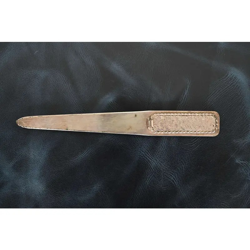 Roycroft Arts & Crafts Silver Finished Hammered Copper Letter Opener - Image 9