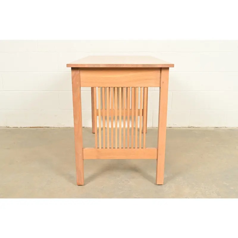 Stickley Mission Oak Arts & Crafts Spindle Writing Desk or Library Table - Image 9
