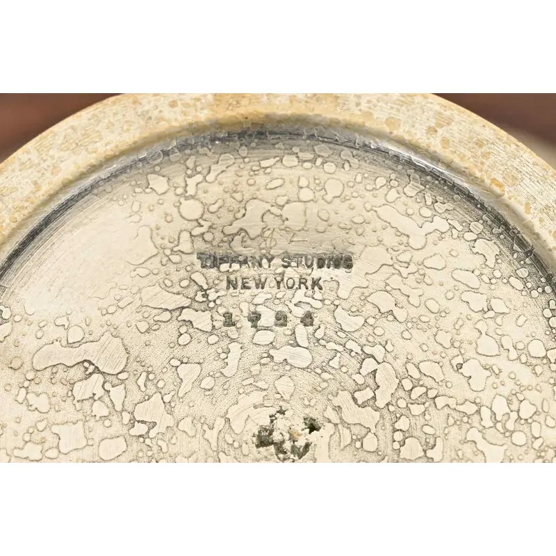 Tiffany Studios New York Bronze Doré Pedestal Bowl or Compote Dish With Greek Key Design - Image 9