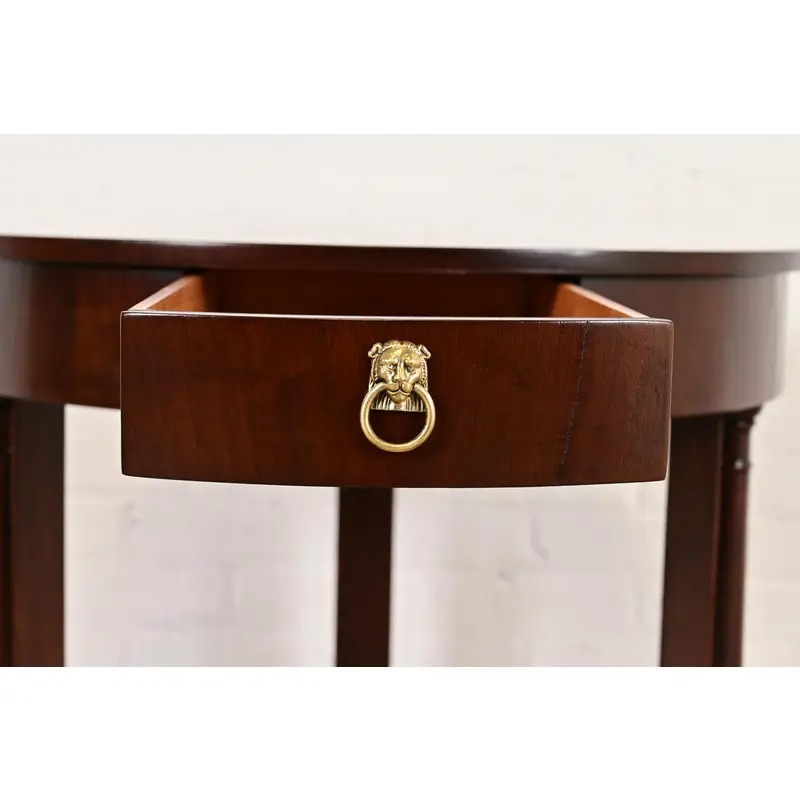 Baker Furniture French Empire Mahogany Gueridon or Tea Table, Newly Refinished - Image 10