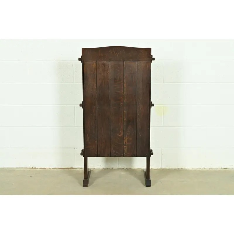 Early Gustav Stickley Antique Mission Oak Arts & Crafts "Chalet" Drop Front Secretary Desk, Circa 1902 - Image 10
