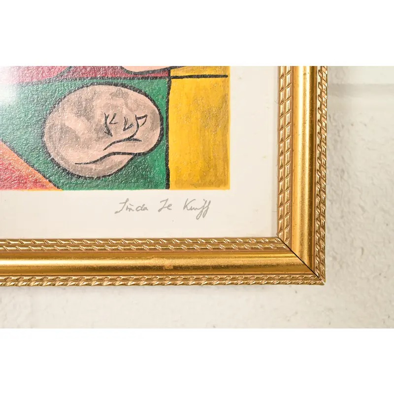 Linda Le Kinff Original Signed "Constanca" Framed Serigraph - Image 10