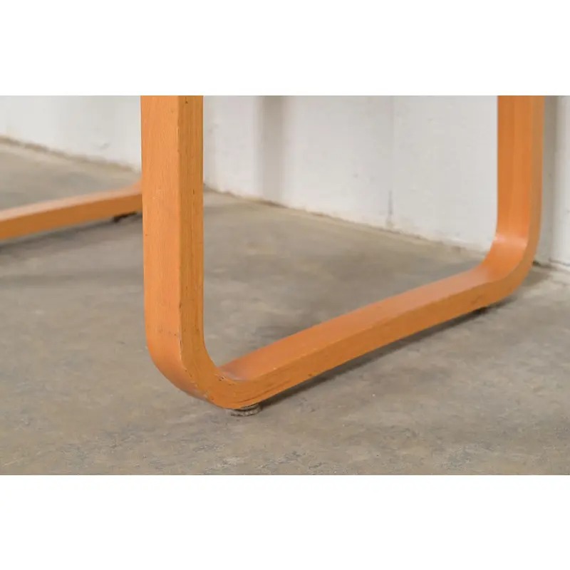 Loewenstein Modern Bent Beechwood Sled Leg Lounge Chairs, Pair - Image 10
