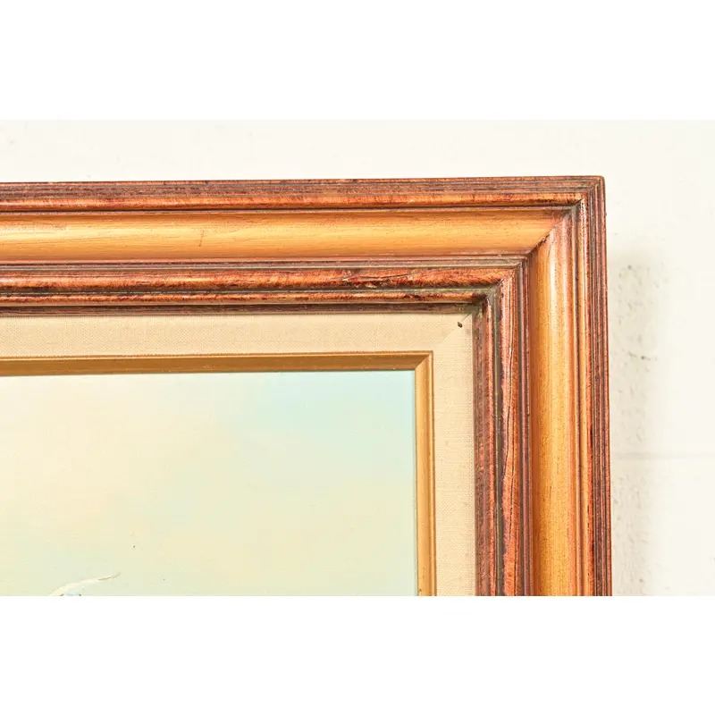 Original Signed A. Kirkham Framed Oil Painting on Canvas of Crashing Waves - Image 10