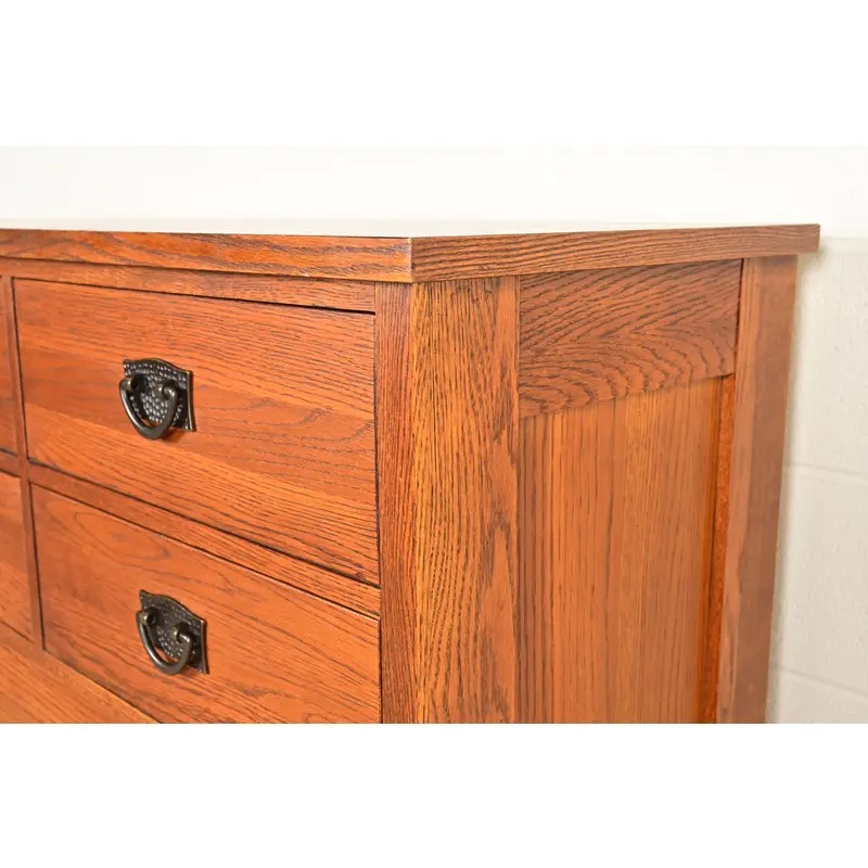 Thomasville Mission Oak Arts & Crafts Highboy Dresser - Image 10