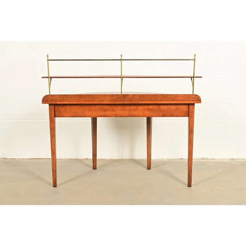 Baker Furniture Federal Banded Mahogany Demilune Console Table or Entry Table - Image 11