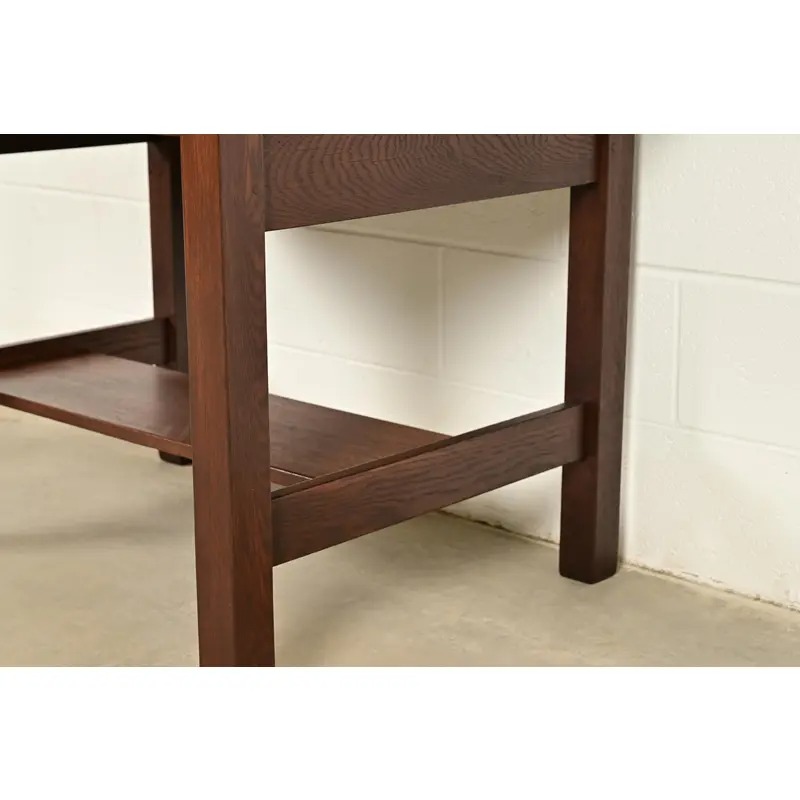 Gustav Stickley Antique Mission Oak Arts & Crafts Writing Desk, Newly Refinished - Image 11