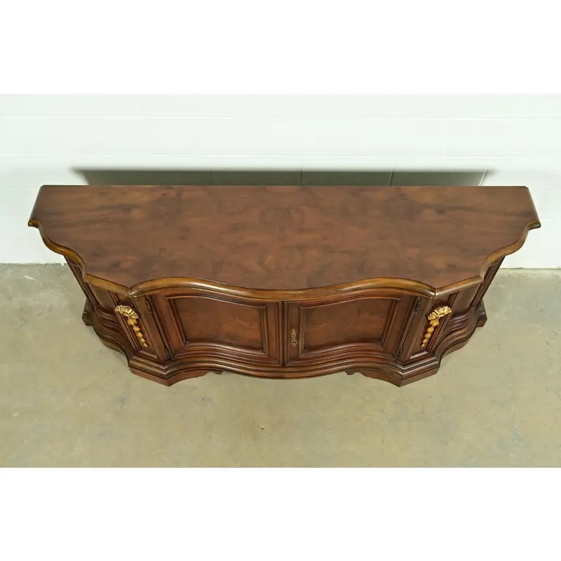 Karges French Regency Louis XVI Burled Walnut Sideboard or Bar Cabinet - Image 10