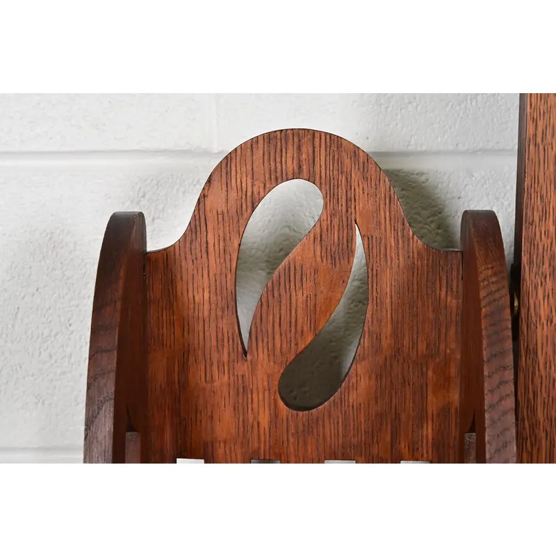 Liberty & Co. Antique English Mission Oak Arts & Crafts Vanity Dresser With Mirror, Circa 1900 - Image 11