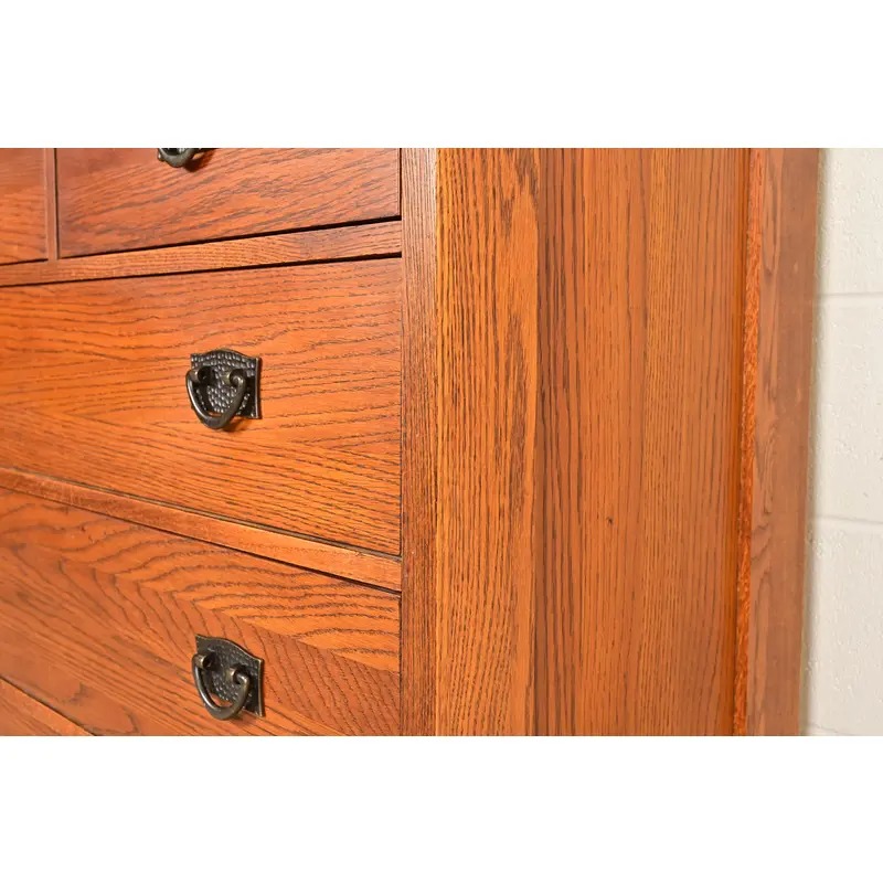 Thomasville Mission Oak Arts & Crafts Highboy Dresser - Image 11
