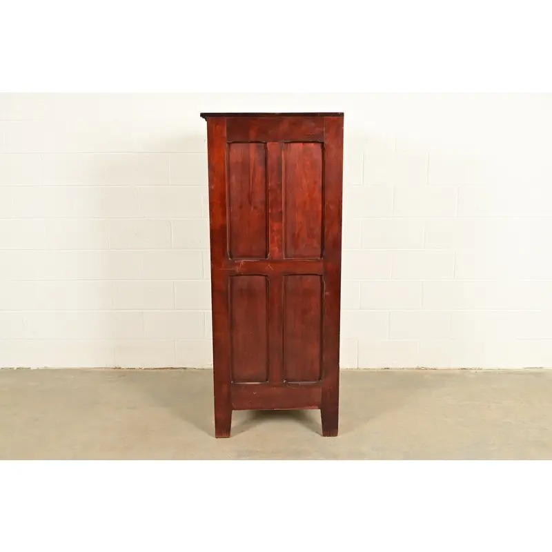 Antique Arts & Crafts Mahogany 20-Drawer Architect's Blueprint Flat File Cabinet by Hamilton, Circa 1900 - Image 12