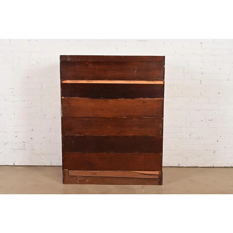Antique Mission Oak Arts & Crafts 24-Drawer Card Catalog or File Cabinet, Circa 1900 - Image 12
