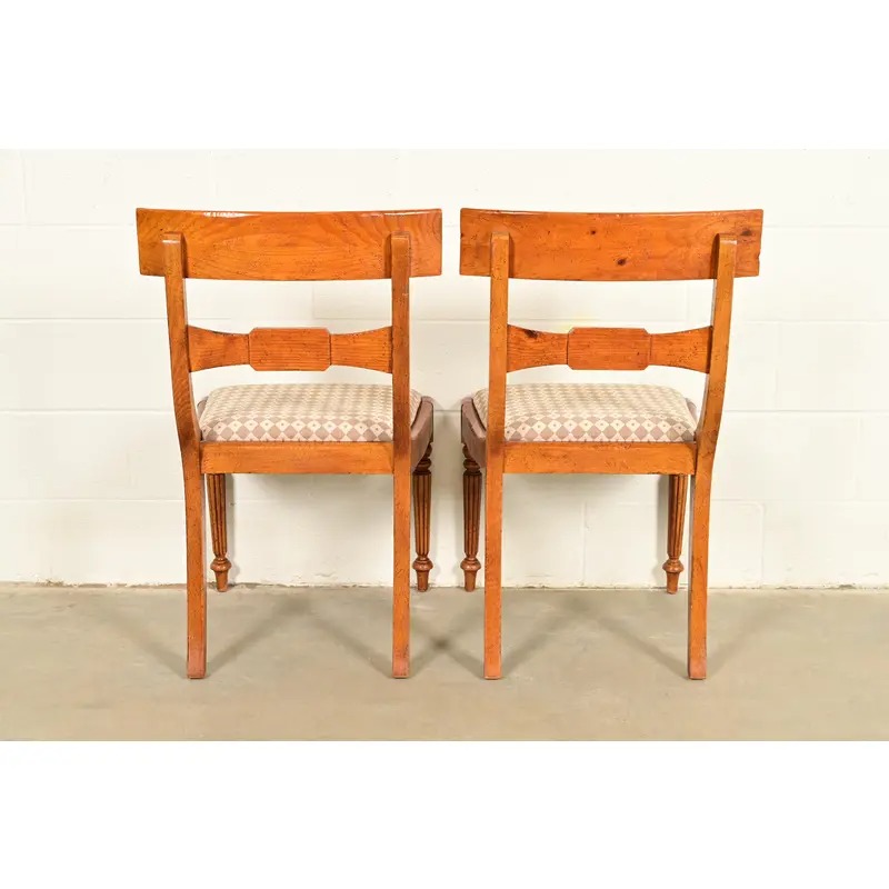 Baker Furniture English Regency Carved Maple Dining Chairs, Set of Four - Image 12