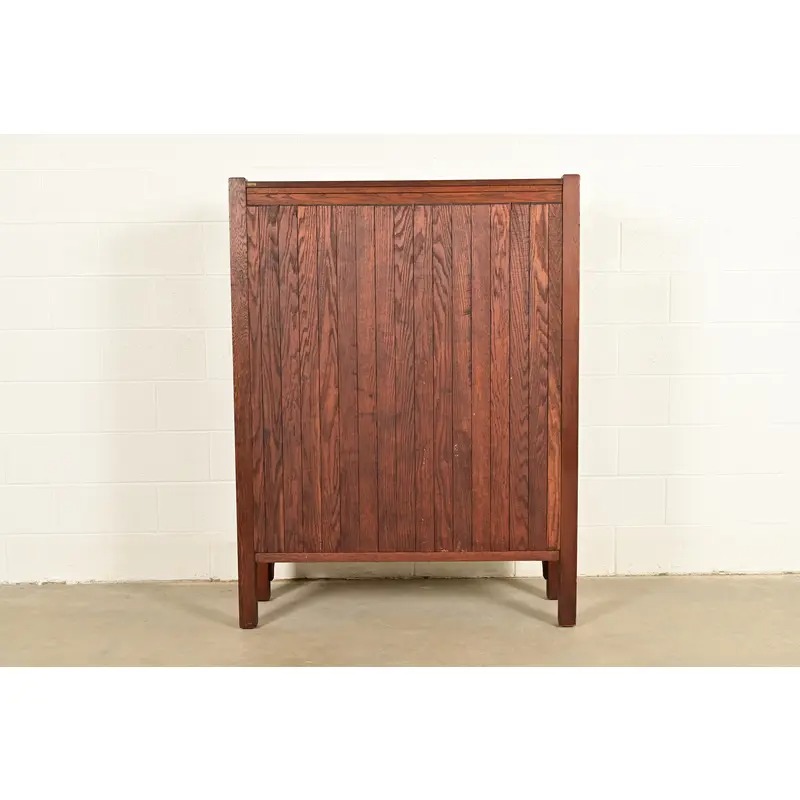 Charles Stickley Antique Mission Oak Arts & Crafts Bookcase Cabinet, Circa 1910 - Image 12