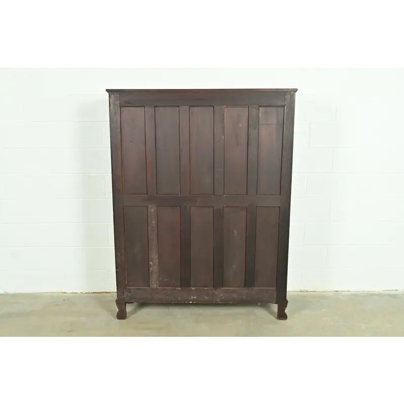R. J. Horner Style American Empire Carved Mahogany Bookcase With Ball and Claw Feet, Circa 1890s - Image 12