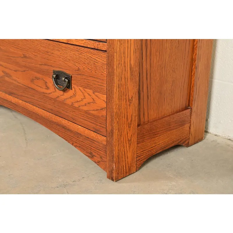 Thomasville Mission Oak Arts & Crafts Highboy Dresser - Image 12