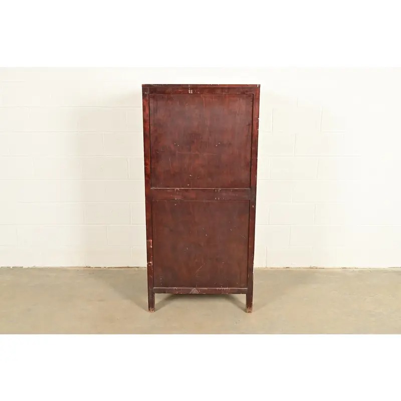 Antique Arts & Crafts Mahogany 20-Drawer Architect's Blueprint Flat File Cabinet by Hamilton, Circa 1900 - Image 13