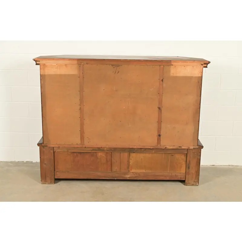 Antique French Gothic Revival Oak Bar Cabinet With Carved Figures, Circa 1890s - Image 13