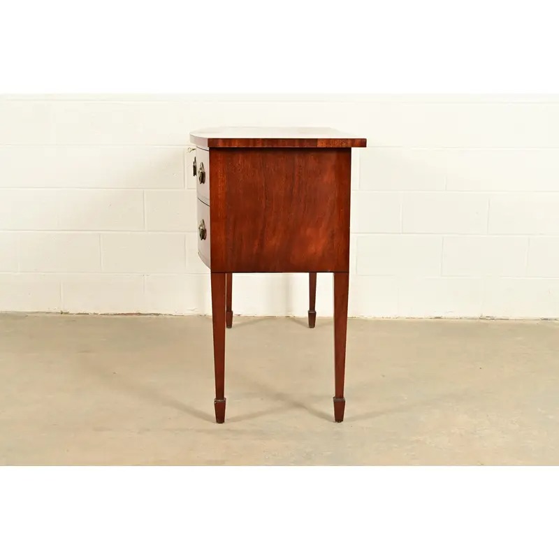 Baker Furniture Style Federal Mahogany Bow Front Sideboard Credenza or Buffet - Image 13