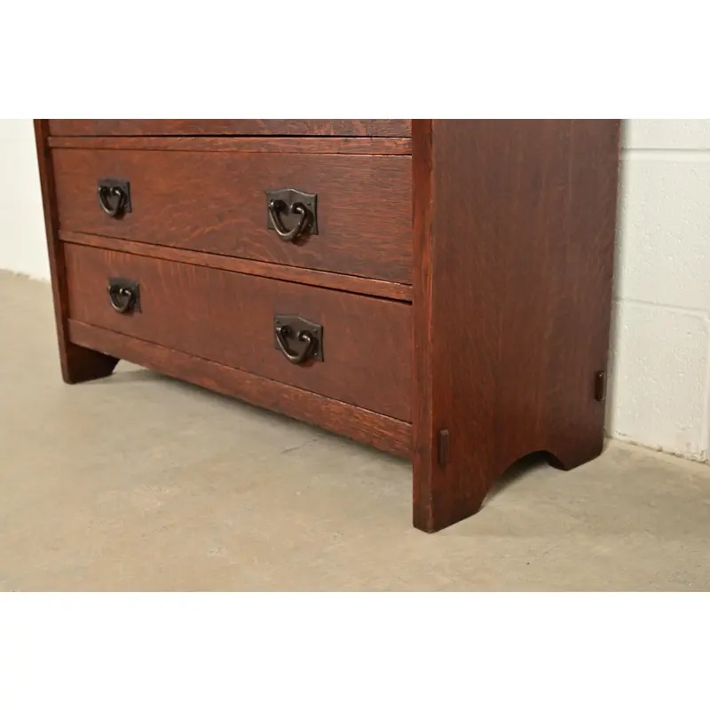 Gustav Stickley Antique Mission Oak Arts & Crafts Drop Front Secretary Desk, Circa 1910 - Image 13