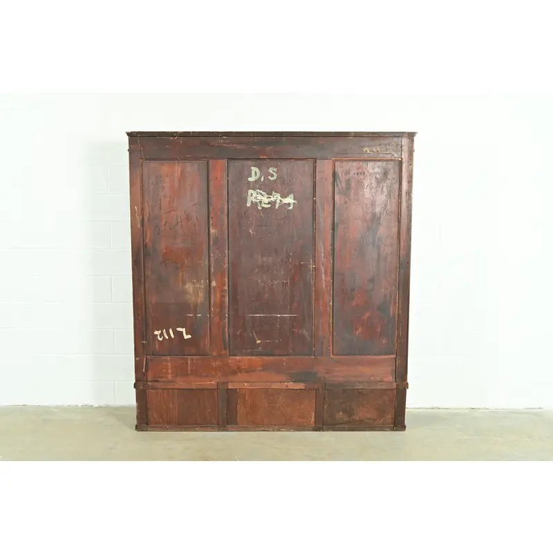 Jacob-Desmalter Style Antique French Empire Mahogany Bibliotheque Bookcase Cabinet With Mounted Gilt Bronze Ormolu, Circa 1880s - Image 13