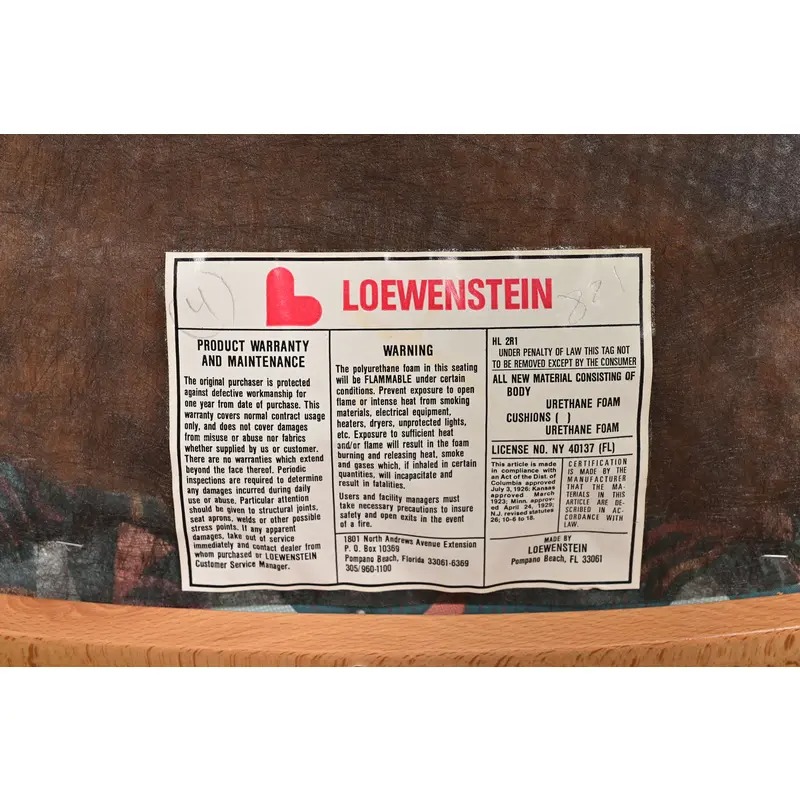 Loewenstein Modern Bent Beechwood Sled Leg Lounge Chairs, Pair - Image 13