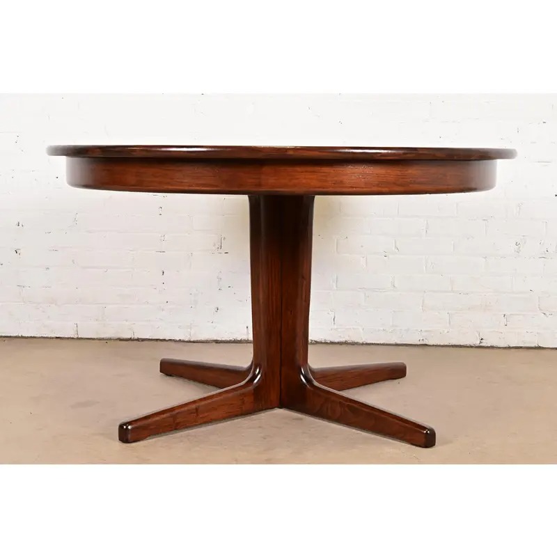 Skovby Danish Modern Sculpted Rosewood Extension Dining Table, Newly Refinished - Image 13