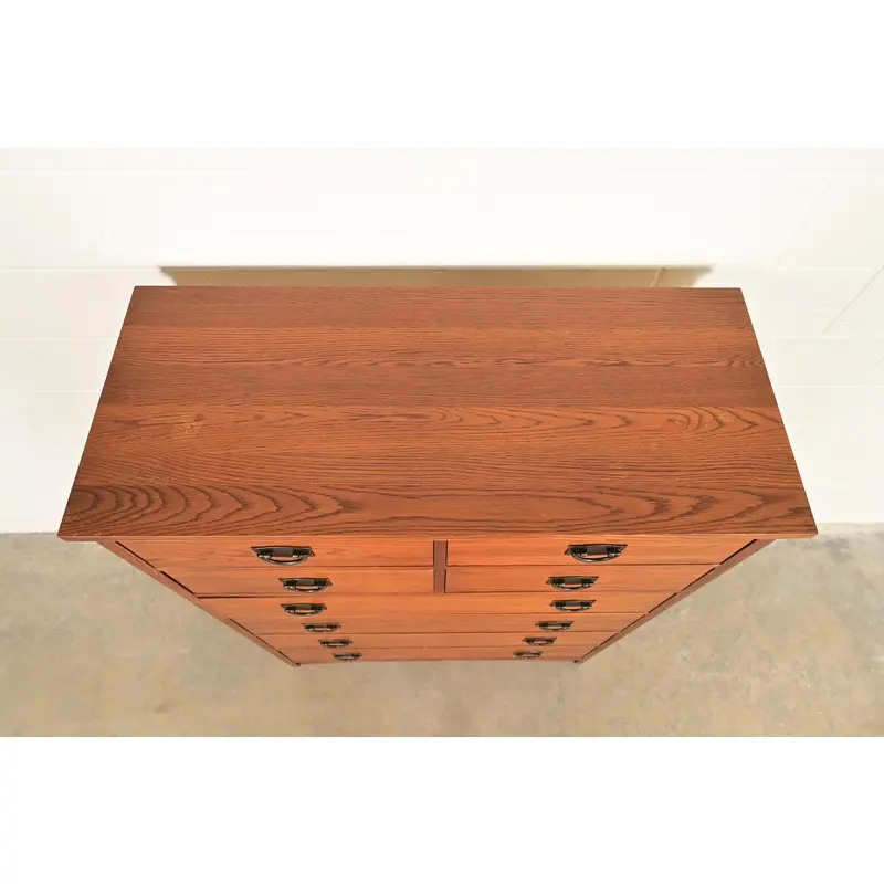 Thomasville Mission Oak Arts & Crafts Highboy Dresser - Image 13