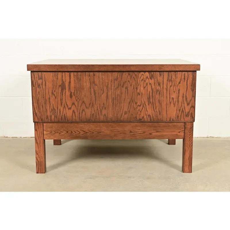 Antique Oak Arts & Crafts 5-Drawer Architect's Blueprint Flat File Cabinet, Newly Refinished - Image 14