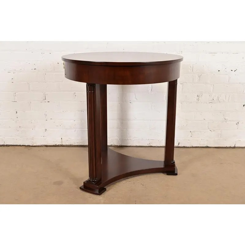 Baker Furniture French Empire Mahogany Gueridon or Tea Table, Newly Refinished - Image 14