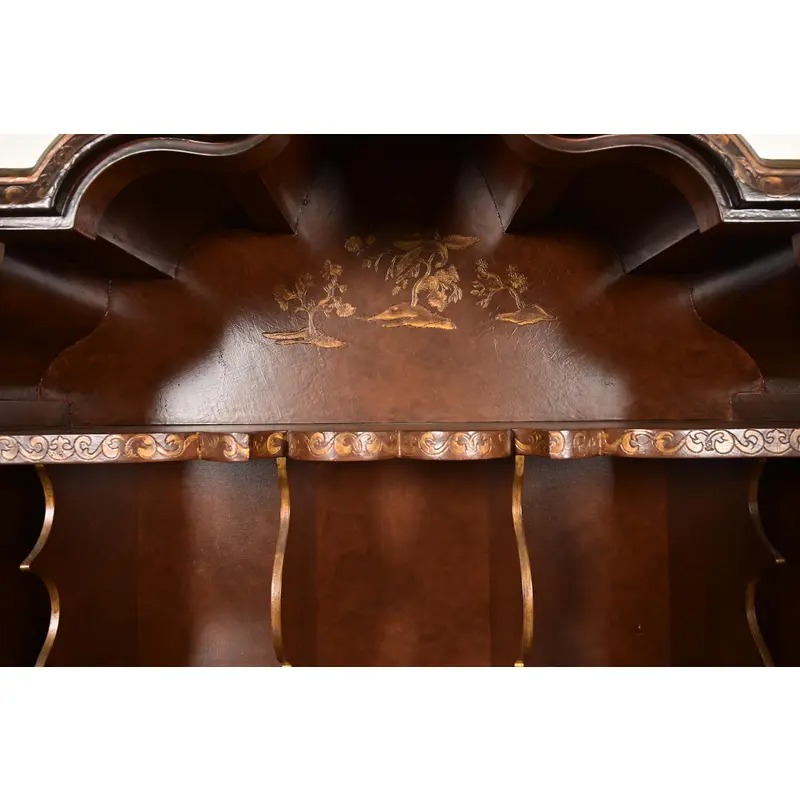 Baker Furniture McMillen Collection Venetian Chinoiserie Bureau With Secretary Desk - Image 14