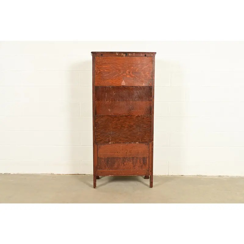 Berkey & Gay Antique Victorian Carved Oak Bookcase or Display Cabinet, Circa 1890s - Image 14