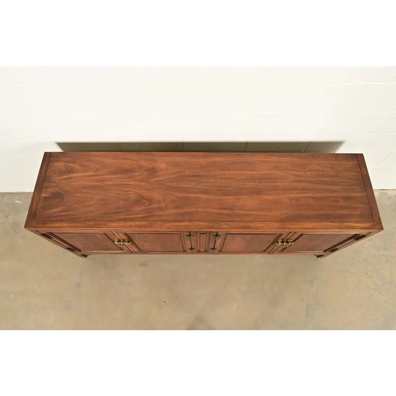 Century Furniture Hollywood Regency Chinoiserie Carved Walnut Sideboard Credenza, Circa 1970s - Image 14