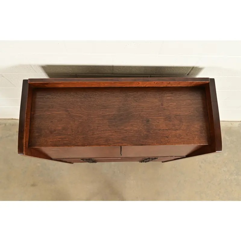 Gustav Stickley Antique Mission Oak Arts & Crafts Drop Front Secretary Desk, Circa 1910 - Image 14