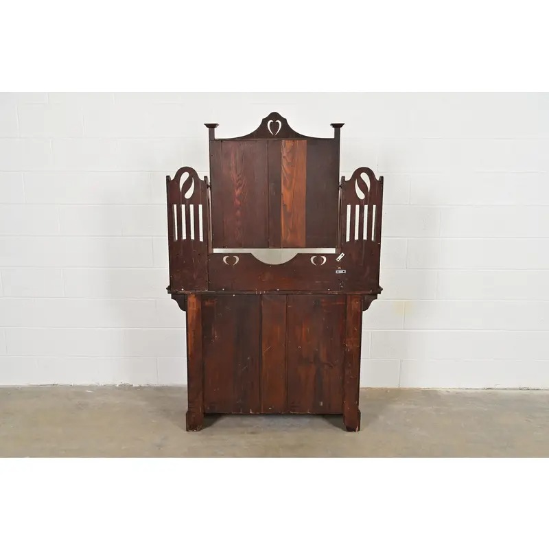 Liberty & Co. Antique English Mission Oak Arts & Crafts Vanity Dresser With Mirror, Circa 1900 - Image 14