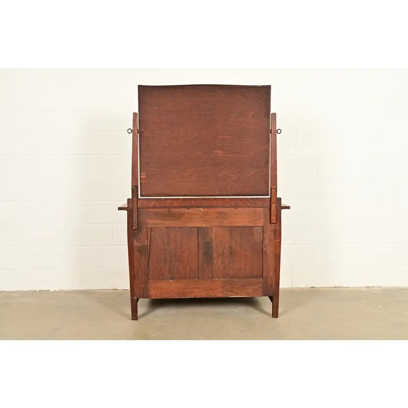 Gustav Stickley Antique Mission Oak Arts & Crafts Dresser With Mirror, Circa 1910 - Image 15