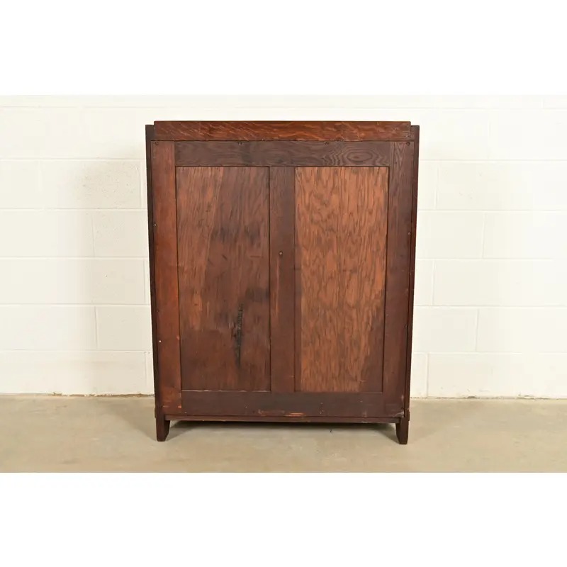 Gustav Stickley Antique Mission Oak Arts & Crafts Drop Front Secretary Desk, Circa 1910 - Image 16