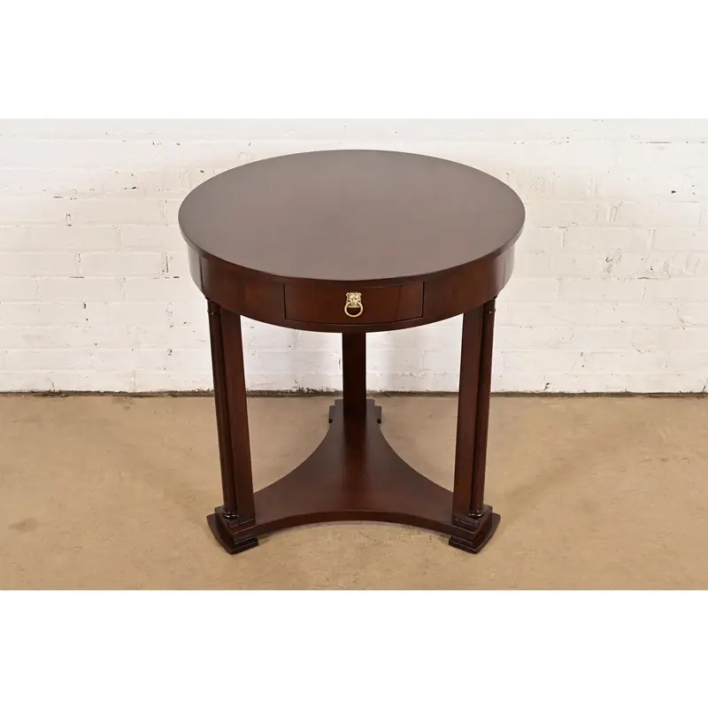 Baker Furniture French Empire Mahogany Gueridon or Tea Table, Newly Refinished - Image 2