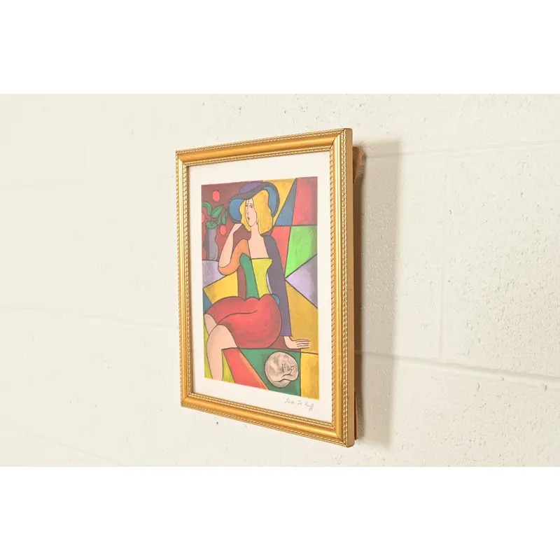 Linda Le Kinff Original Signed "Constanca" Framed Serigraph - Image 2
